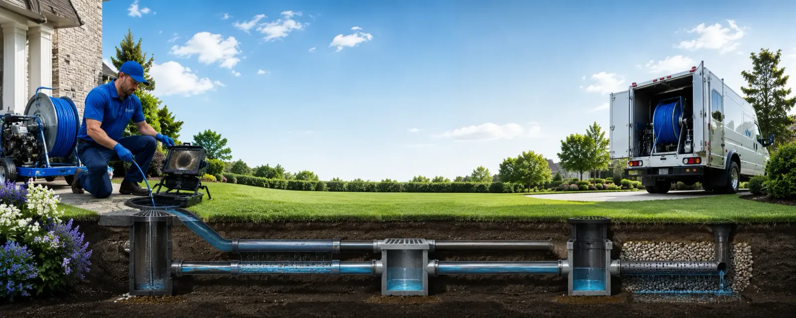 Outdoor drain cleaning information for Mcfaddin, TX